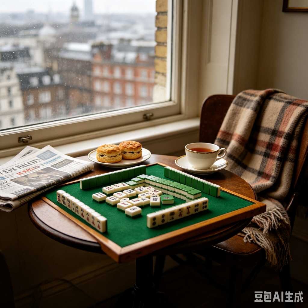 stylish text mahjong set